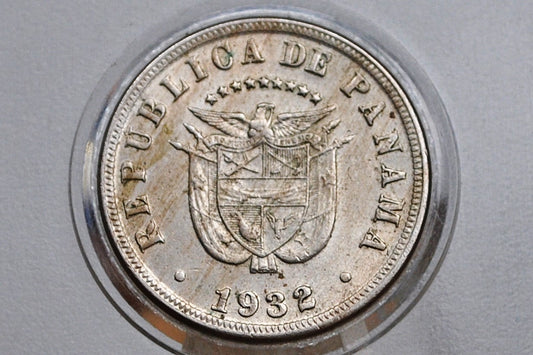 Rare 1932 Panama 5 Centesimos  - Uncirculated - Only 332,000 Made 1932 Panama 5 Cent Balboa