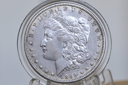 1895-O Morgan Dollar, Key Date - AU50+ - Great Eye Appeal - 1895 O Morgan Silver Dollar 1895O Silver Dollar