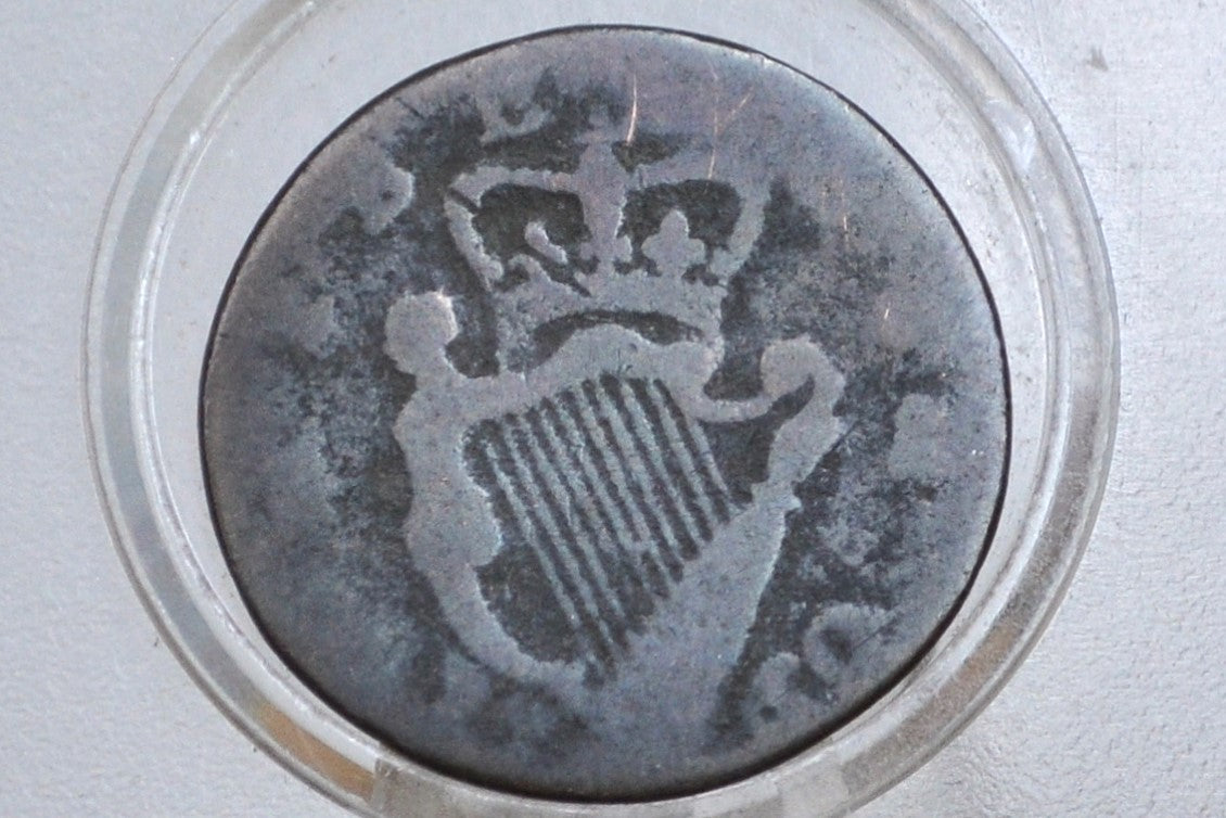 1760 Irish Farthing - Worn - 1700's Colonial Era Coin