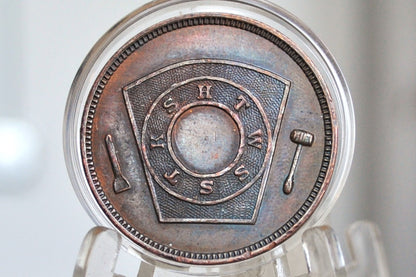 1872 Masonic Penny Winchendon, Massachusetts - North Star Royal Arch Chapter Penny 1872 - Masonic One Penny June 1st, 1872