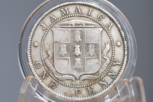 Rare 1920 Jamaica 1 Penny - Low Mintage, Only 360,000 Made - Jamaica Penny 1920