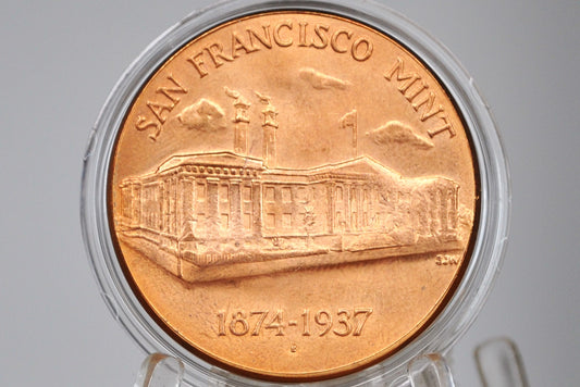 1874-1937 San Francisco Mint Treasury Department of the USA token - Old San Francisco Mint 1874-1937 Treasury Department Token