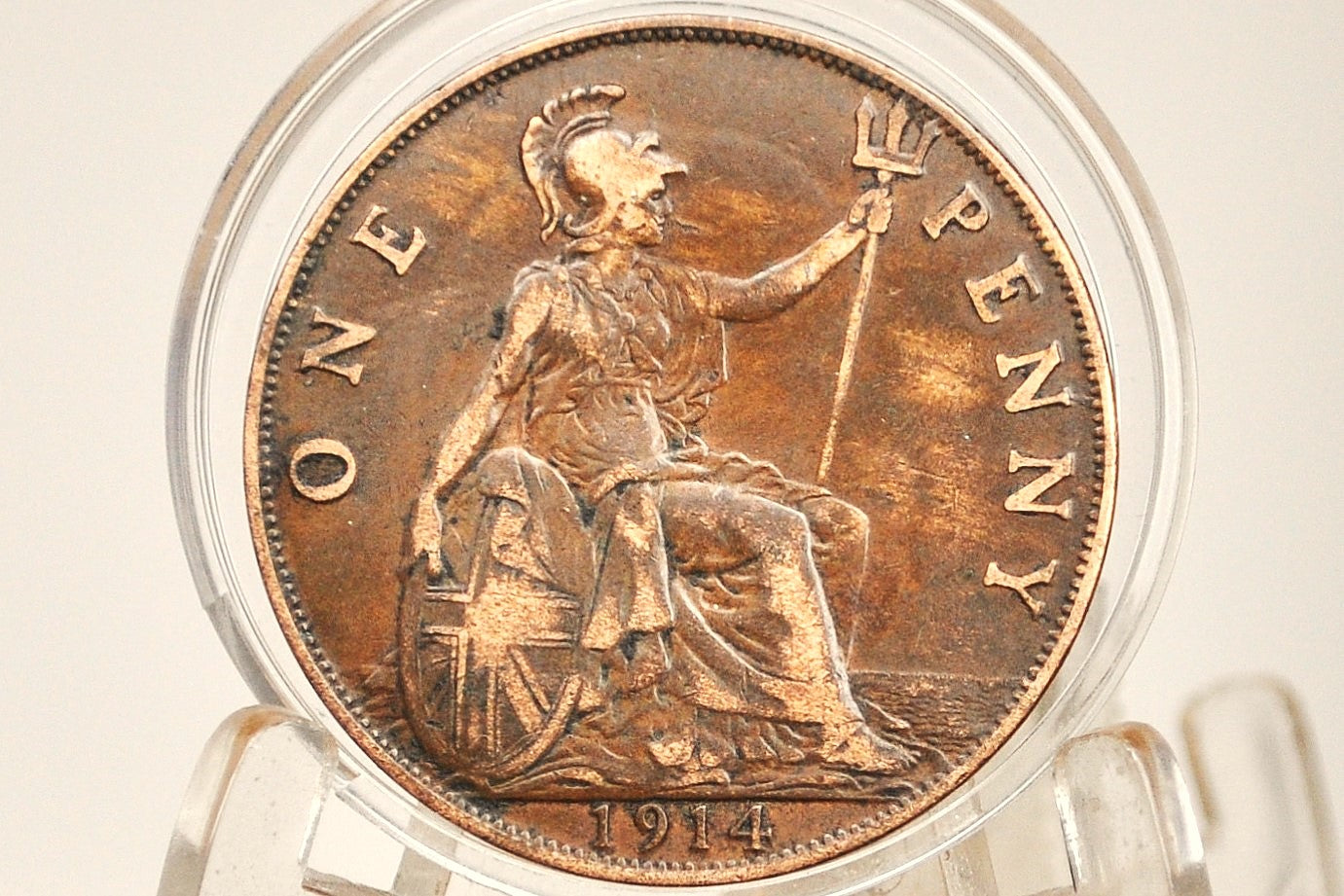 1914 Great Britain One Penny - Choose by Grade / Coin - UK Penny 1914 - Higher Grades