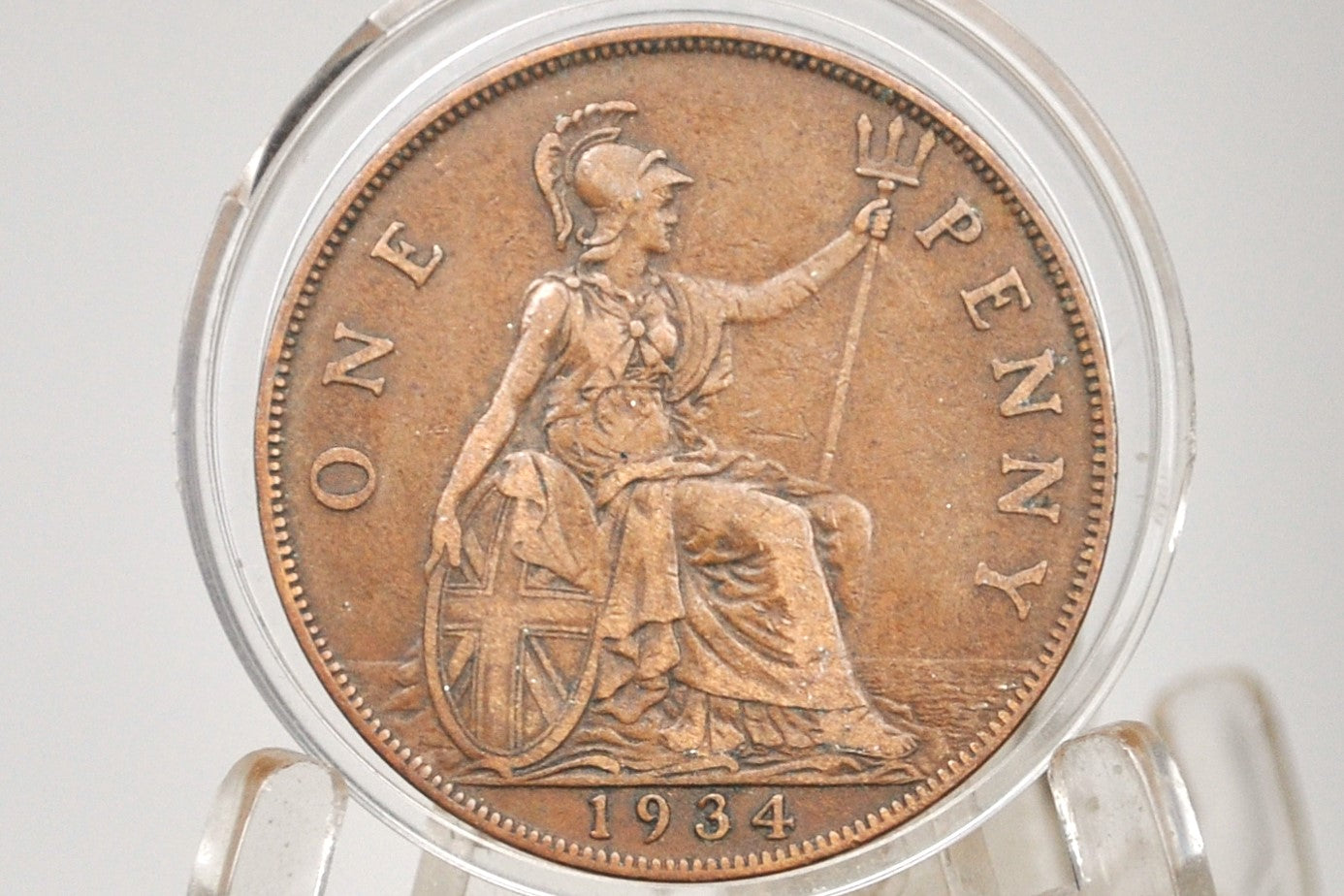 1934 Great Britain One Penny - XF - UK Large Penny 1934 - Higher grade