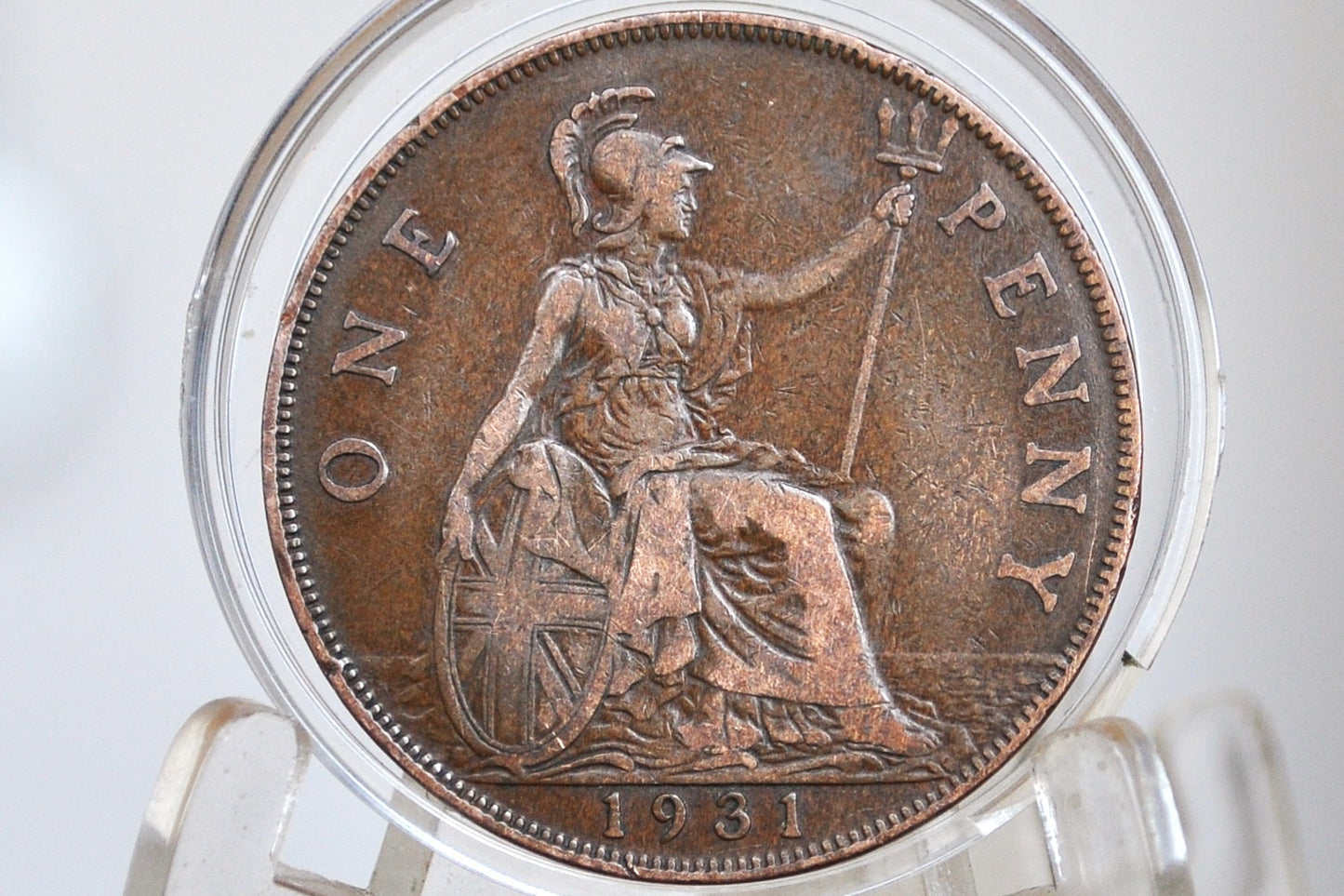 1931 Great Britain One Penny - Choose by Grade / Coin - UK Large Penny 1931 - Rare Find in this condition