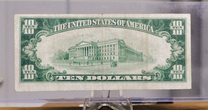 1928 10 Dollar Federal Reserve Numeric Note- Rare San Francisco (12) Issue - Redeemable In Gold - 1928 Ten Dollar Numeral Note - Fr#2000-L