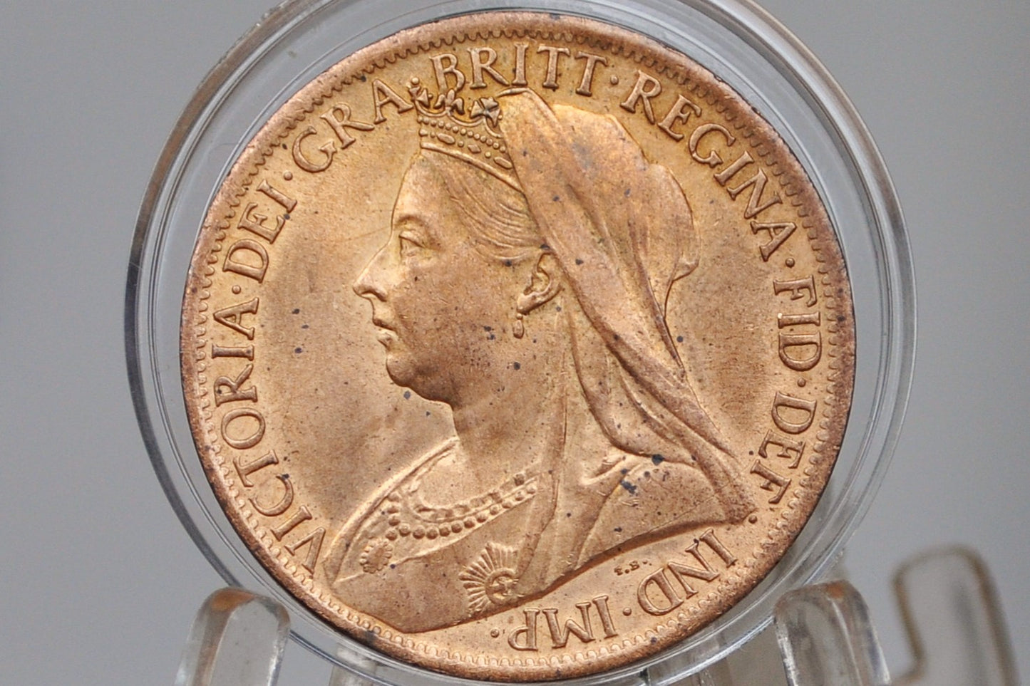 1901 Great Britain One Penny - Red BU (Uncirculated) Grade/Condition - UK Penny 1901 England 1 Cent, Amazing Coin