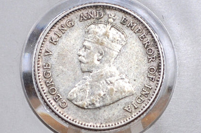 1927 Silver British Straits Settlements 10 Cents - XF/AU Condition - King George V -