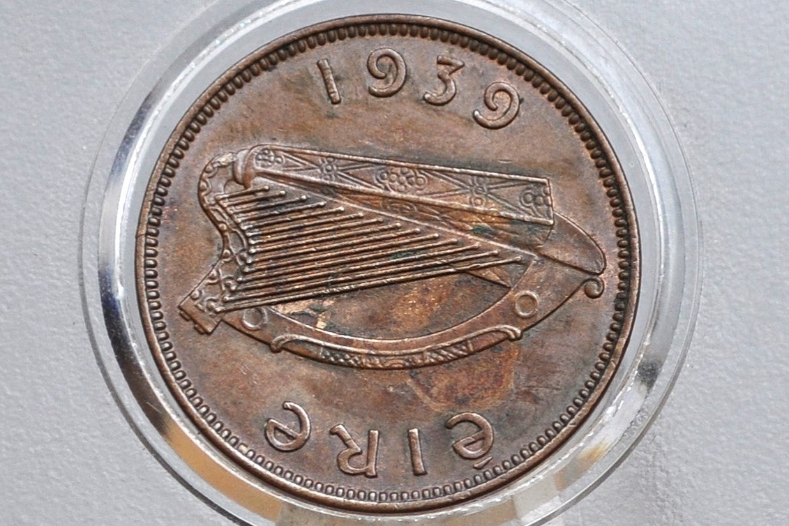 1939 Irish Farthing - Uncirculated - Ireland Farthing 1939, Beautiful Coin - One Farthing 1939 - Cute Wren