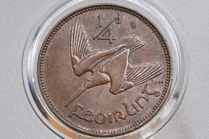 1939 Irish Farthing - Uncirculated - Ireland Farthing 1939, Beautiful Coin - One Farthing 1939 - Cute Wren
