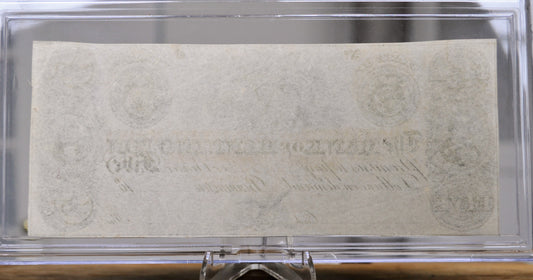 1800s Bank of Bennington 5 Dollar Obsolete Note - Vermont Obsolete Currency - Unissued Remainder - 1800s Bennington Five Dollars Banknote