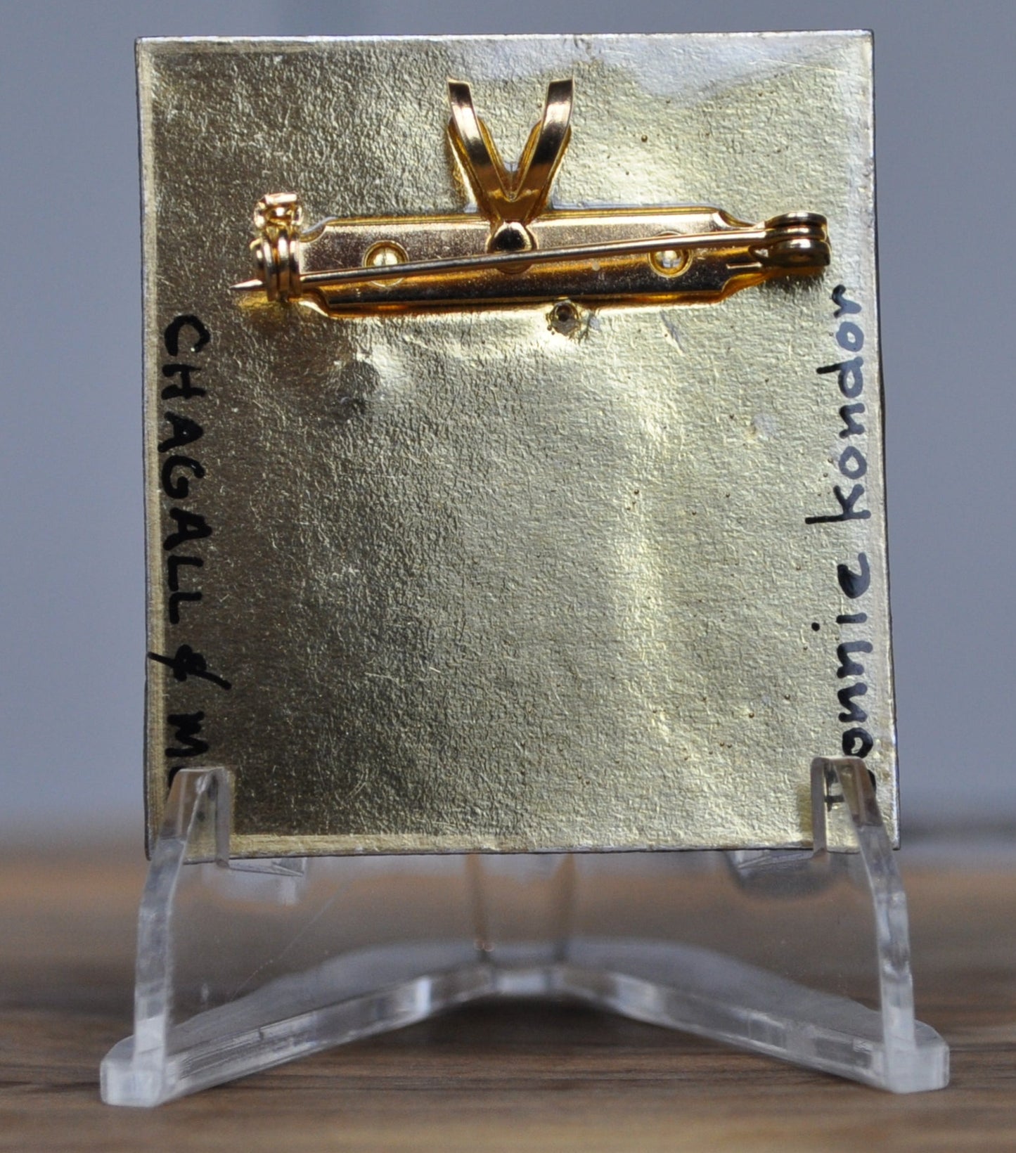 Bonnie Kondor 'Chagall & Me' 3D Artisan Signed Brooch - Bonnie Designs 3-Dimensional Brooch by Chagall and Bonnie