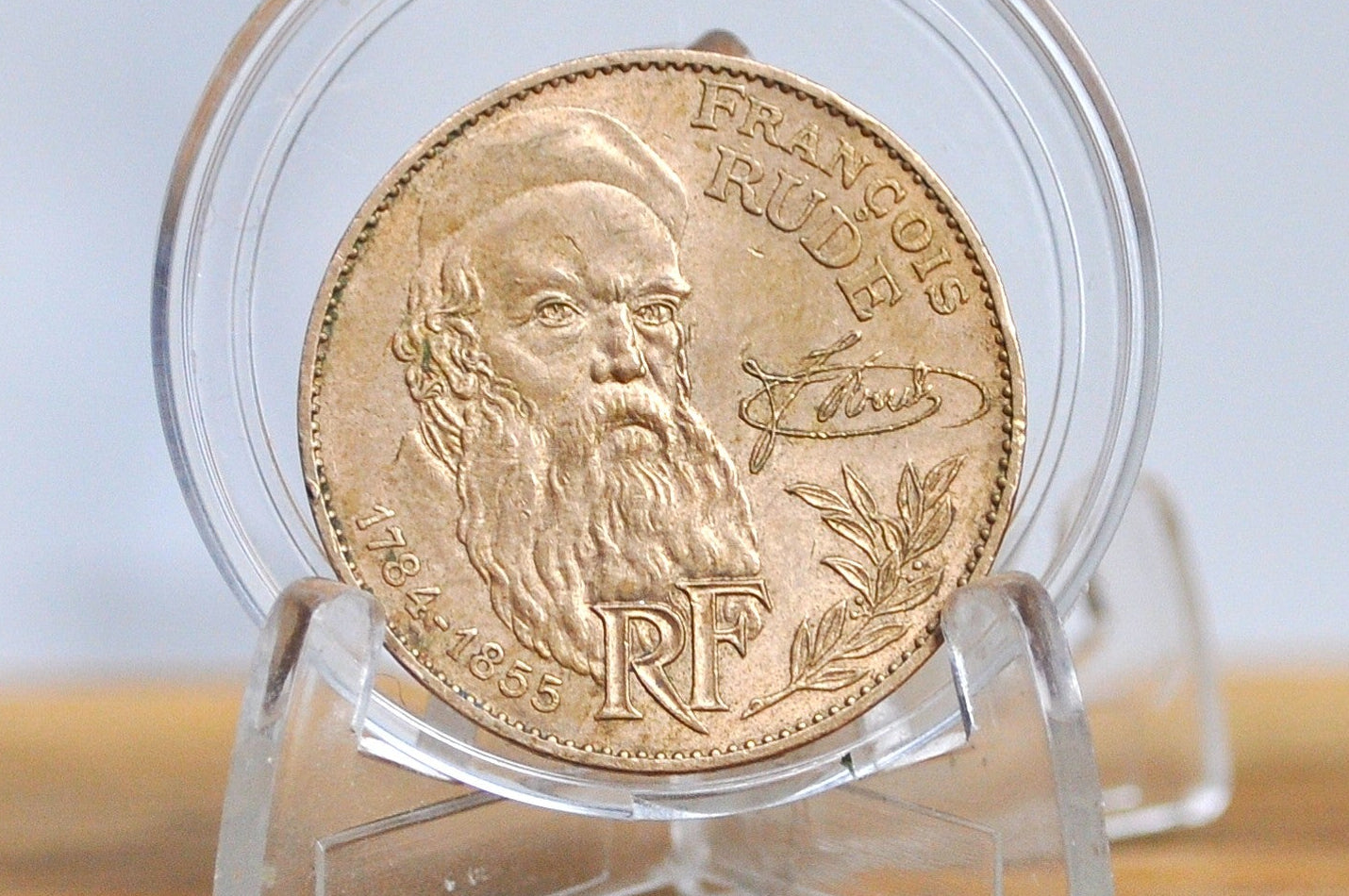 1984 French 10 Francs Coin Francois Rude - Great Condition - Ten Franc Coin 1984 France - High Grade -