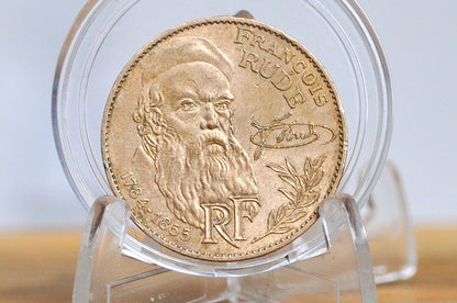 1984 French 10 Francs Coin Francois Rude - Great Condition - Ten Franc Coin 1984 France - High Grade -