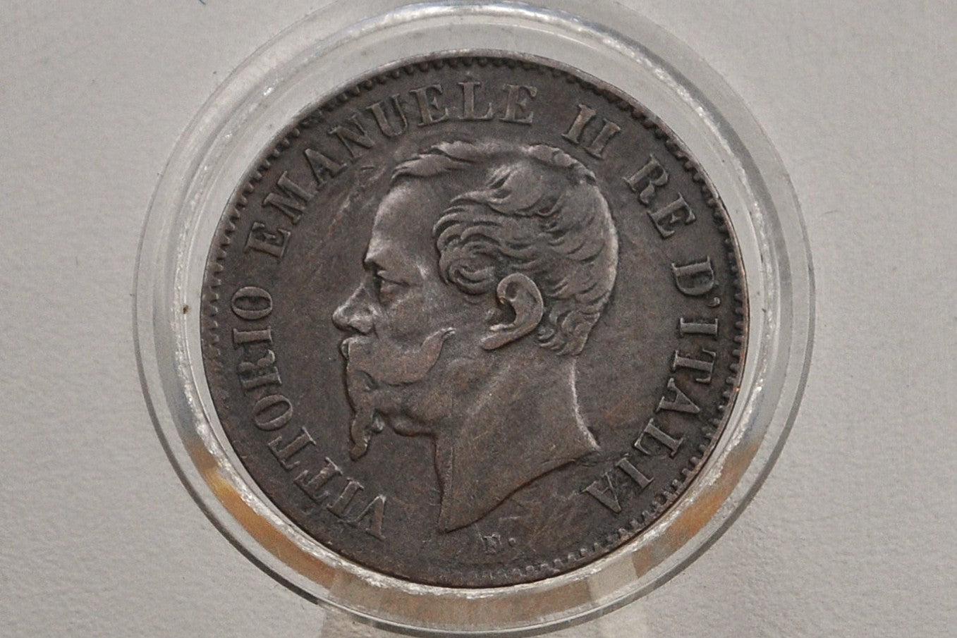 1861 2 Centesimi Italian Coin - Very Fine Condition - Victor Emmanuel II - Unique Find - Italy 1861 2 Cent Coin 1861 Italian Coin 1861 N