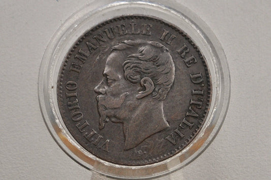 1861 2 Centesimi Italian Coin - Very Fine Condition - Victor Emmanuel II - Unique Find - Italy 1861 2 Cent Coin 1861 Italian Coin 1861 N