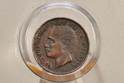 1904-R Italian 1 Centesimo Coin - XF+ Condition  - 1904 Italy 1 Cent Coin