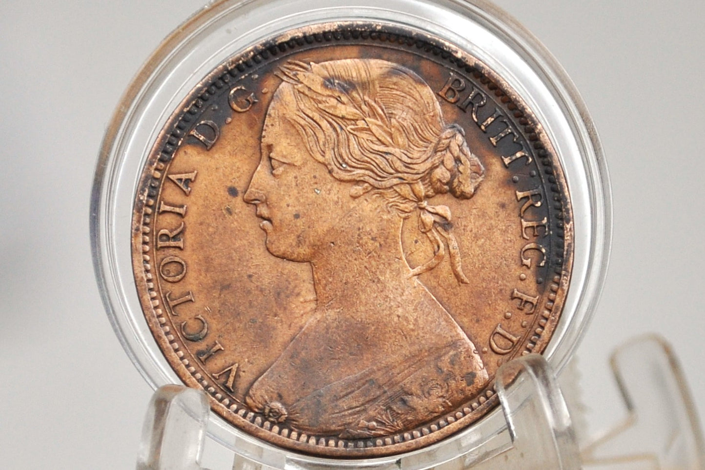 1863 Great Britain One Penny - XF Details (Extremely Fine) - UK Penny 1863 English 1 Cent - Queen Victoria - Bronze, Great Coin