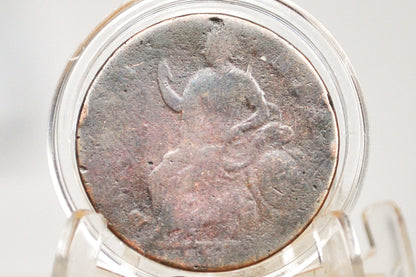 1694 Great Britain Half Penny - William and Mary - Rare Coin Type - UK Half Penny 1694 1/2 Penny