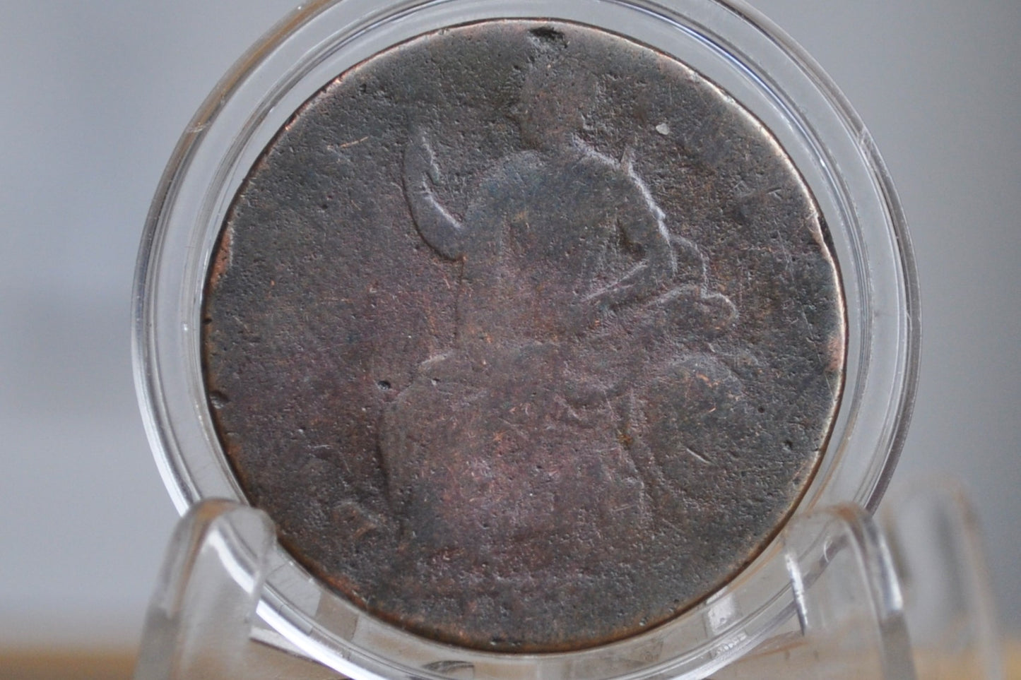 1694 Great Britain Half Penny - William and Mary - Rare Coin Type - UK Half Penny 1694 1/2 Penny