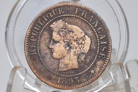 1893 France 5 Centimes - Great Condition - 5 Centimes 1893 France - Great Coin for a collection, Paris Mint 18933
