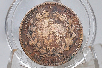1893 France 5 Centimes - Great Condition - 5 Centimes 1893 France - Great Coin for a collection, Paris Mint 18933