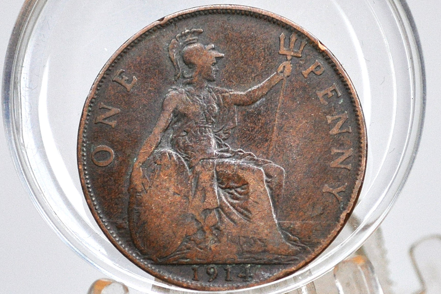 1914 Great Britain One Penny - Choose by Grade / Coin - UK Penny 1914 - Higher Grades