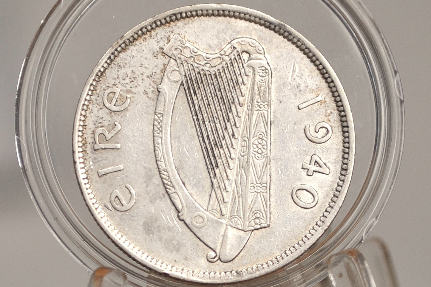 1940 Irish Half Crown - AU Grade / Condition - Great Coin - 1940 1/2 Crown Ireland HalfCrown, Authentic