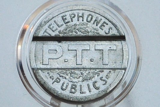 1937 French PTT Telephone Token - République française 1937 Telephone Token