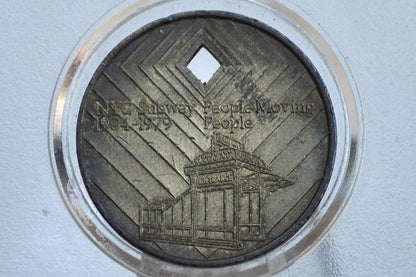 N.Y.C. Diamond Jubilee 75th Anniversary Metro Token - 1979 New York Subway Diamond Jubilee Anniversary Token