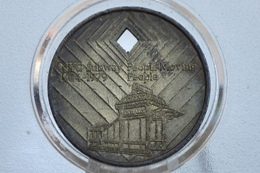 N.Y.C. Diamond Jubilee 75th Anniversary Metro Token - 1979 New York Subway Diamond Jubilee Anniversary Token