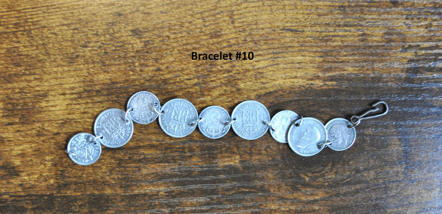 Vintage Coin Bracelets! Bracelet Coin Charms, Travel Charm Bracelet, Choose by Bracelet! Coin Charm Bracelet, Heritage Charms