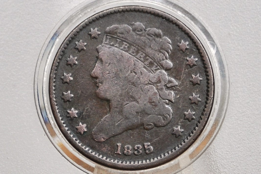 1835 Half Cent - VG+ - Classic Head Half Cent - 1835 Classic Head Cent - 1835 Half Penny