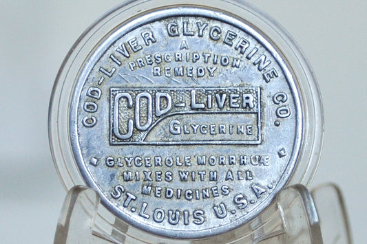Cod Liver Glyrcerine *Signed by Esther E. Baldwin - Identification Token Signed by Esther E. Baldwin
