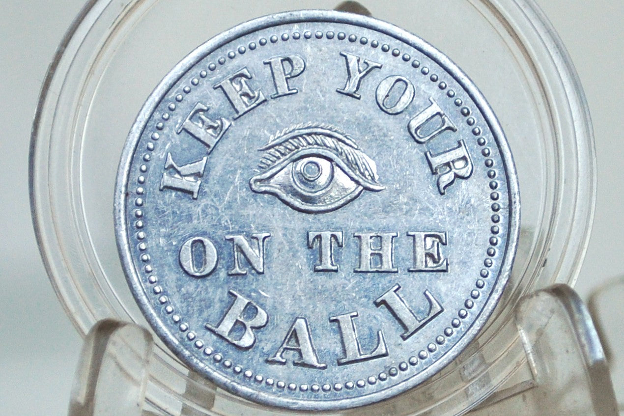 Keep Your Eye On The Ball Vintage Stubbs Insurance - Eye On The Ball Golf Goodluck Token