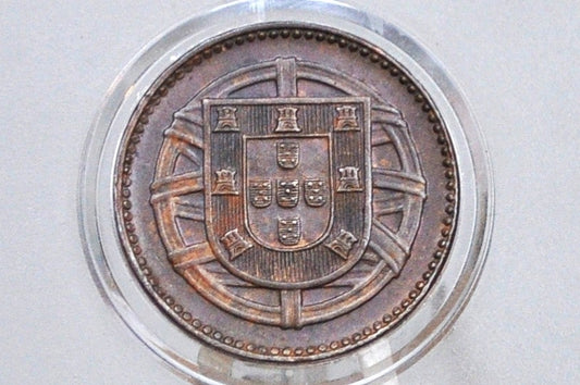 1917 Portuguese 1 Escudo Portugal - Uncirculated - Republica Portugesa One Escudo 1917 - Lowest Mintage Year -