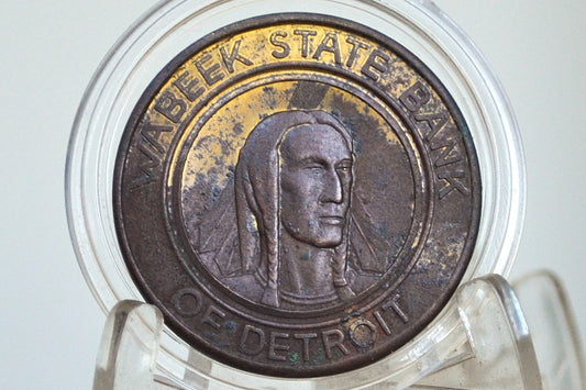 Detroit, Michigan Wabeek State Park Bank Opening Commemorative Token - A Friendly Bank 1939 Opening Event of Detroit