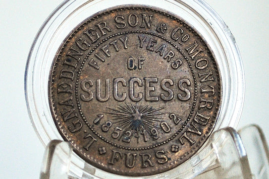 Moose Head Brand Fifty Years of Success 1852-1902 Token - 1852-1902 Gnaedinger, Sons & Co. Token 50 Year Commemorative