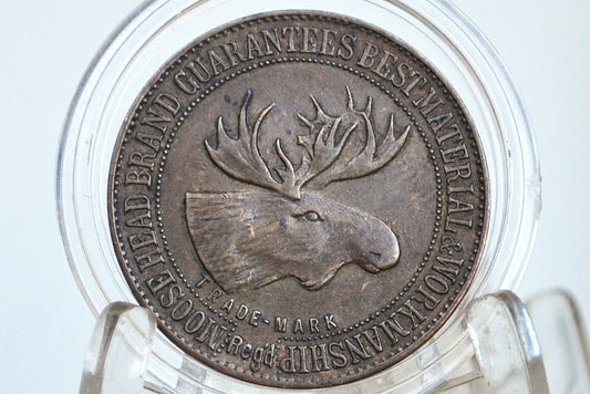 Moose Head Brand Fifty Years of Success 1852-1902 Token - 1852-1902 Gnaedinger, Sons & Co. Token 50 Year Commemorative