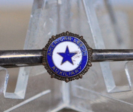 Vintage Sterling Silver American Legion Auxiliary Sword Pin - Ruby Sword Brooch - Awesome American Legion Auxiliary Sterling Sword Brooch