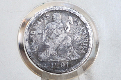 1891-O Seated Liberty Dime  - Filler Coin, Better Date / Mint - 1891 O Silver Dime / 1891 Liberty Seated Dime (Copy)