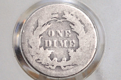 1854 Seated Liberty Dime - AG (About Good) - 1854 Silver Dime / 1854 Liberty Seated Dime With Arrows
