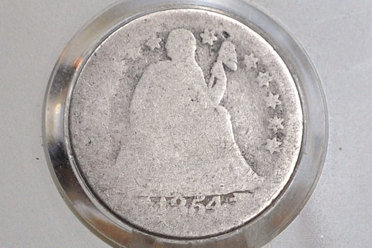 1854 Seated Liberty Dime - AG (About Good) - 1854 Silver Dime / 1854 Liberty Seated Dime With Arrows