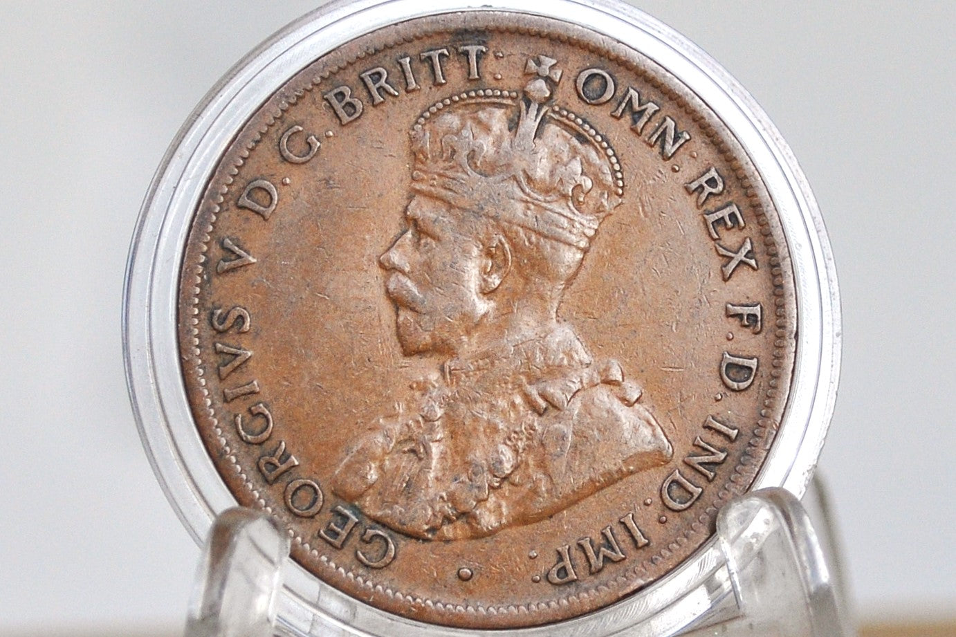 1924 Australian One Penny - Great Condition - King George - Australian One Cent 1924- Old Australia Coins