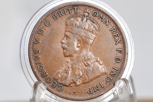 1924 Australian One Penny - Great Condition - King George - Australian One Cent 1924- Old Australia Coins