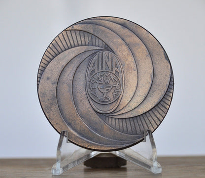 10th Anniversary Bronze Medal 1967-1977 American Israel Numismatic Association - 1967-1977 Anniversary Medal American Israel Association