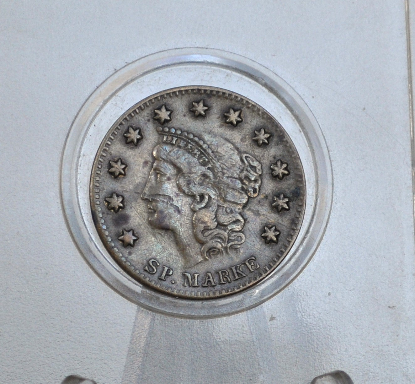 SP. Lady Liberty Composition Spiel Marke - Spiel Marke Featuring Lady Liberty and Bald Eagle