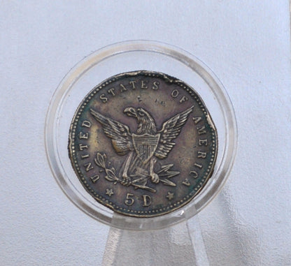 German Jeton España and 5D Counter Token - Espana /5D Eagle German Jeton Token