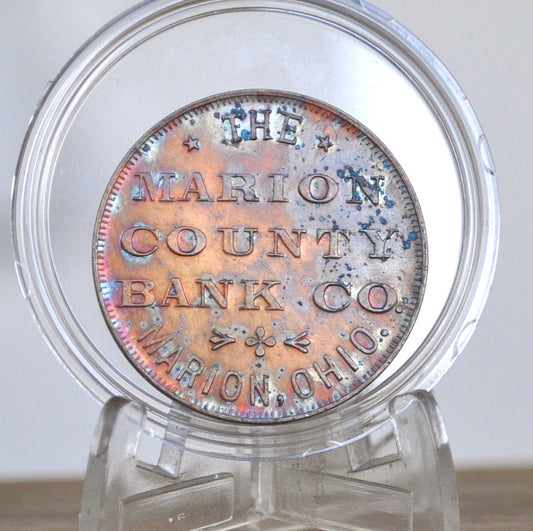 Marion Country Bank Co. Marion, Ohio Deposit Incentive Token -Marion, Ohio Bank Opening Commemorative Token Marion Country Bank Co. Token