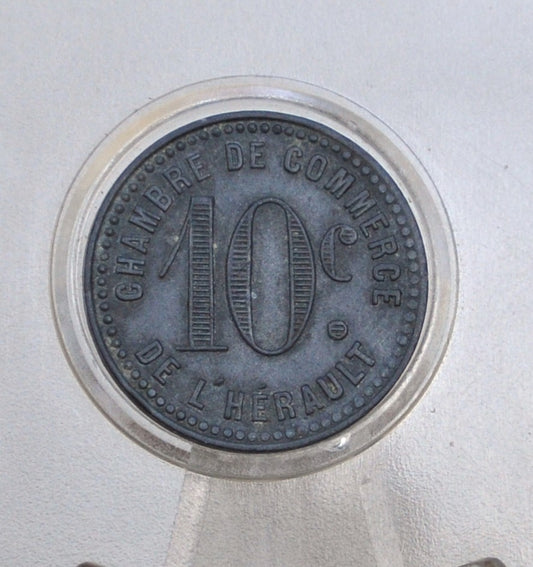 10 Centimes WW1 Emergency Coinage ND Herault Department - Ten Centimes France Coinage Emergency No Date